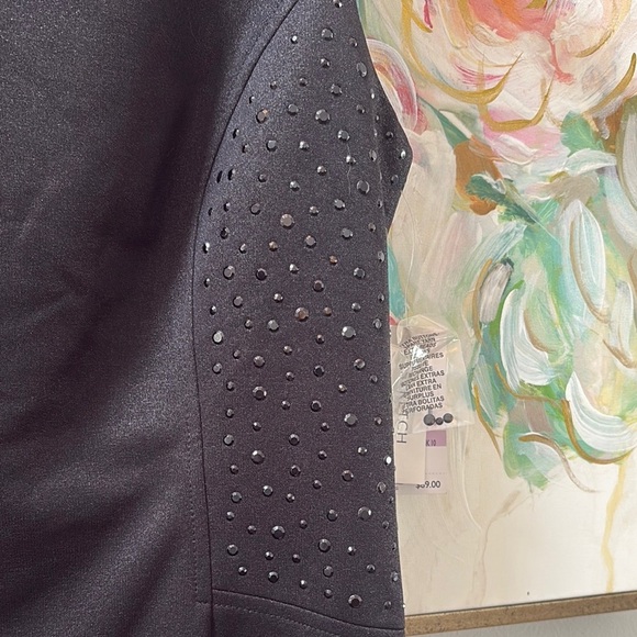 Nine West Black Mini Dress with Studded Detail - Picture 6 of 10